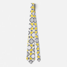 Yellow Gray Diamond Pattern