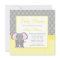 Yellow Gray Elephant Polka Dot Boy Baby Shower