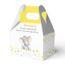 Yellow Gray Elephant Polka Dot Neutral Baby Shower Favor Boxes