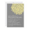 Yellow & Gray Flower Design Wedding Invitations