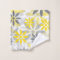 Yellow Gray Flower Graphic Pattern