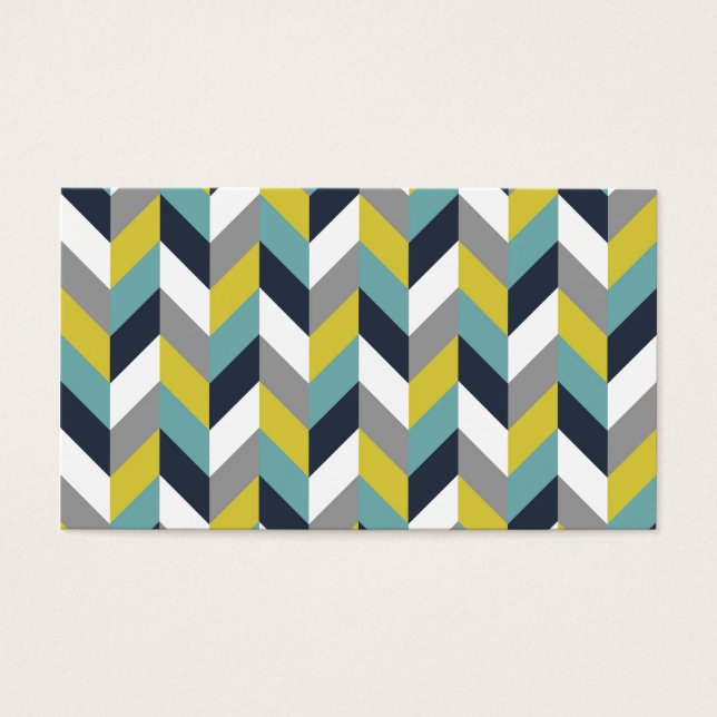 Yellow Gray Green Blue Navy Herringbone Chevron (Front)