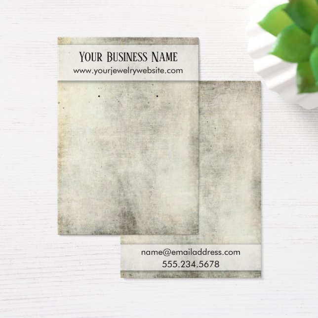 Yellow Gray Grunge Earring Holder Display Cards (Desk)