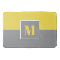 Yellow Gray Initials Monogram