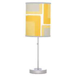Yellow Gray Minimalist Color Block Table Lamp