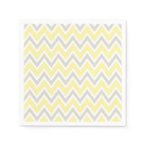 Yellow Gray Party Shower Wedding Napkins