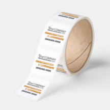 Yellow, Gray Promotional Business Logo Stickers