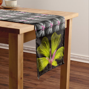 Yellow & Gray Spring Floral Table Runner