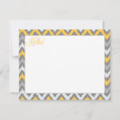 Yellow Gray Zigzag Tribal Ikat Pattern (Front)