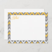 Yellow Gray Zigzag Tribal Ikat Pattern (Front/Back)