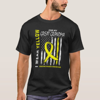 Yellow Great Grandma Endometriosis Awareness USA F T-Shirt