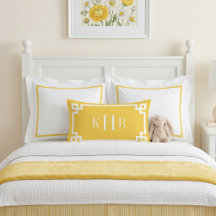 Yellow Greek Key Border Custom Monogram