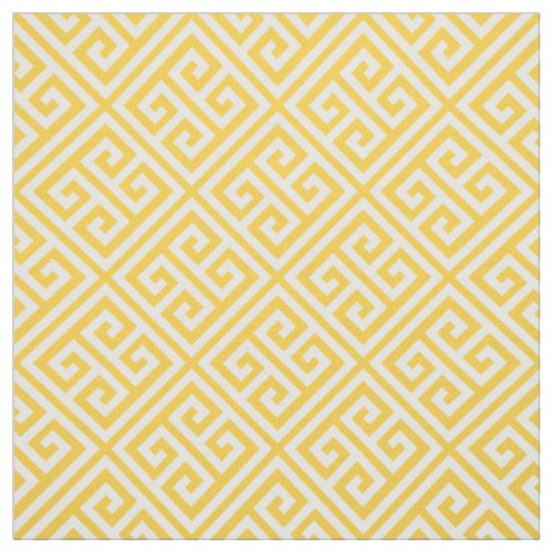 Yellow Greek Key Fabric