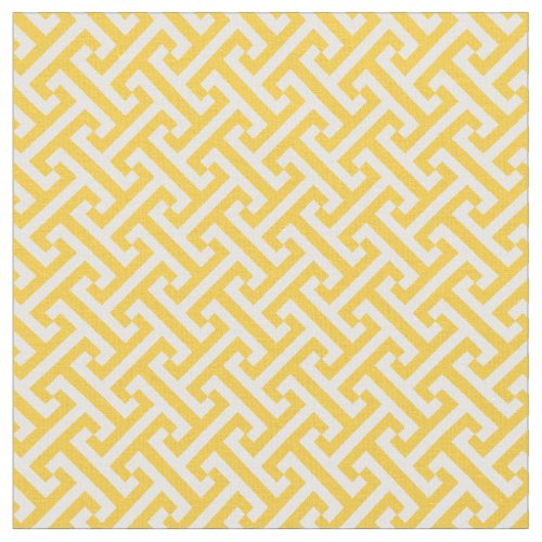 Yellow Greek Key Pattern Fabric