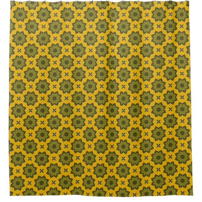 Yellow green 190 shower curtain (Front)