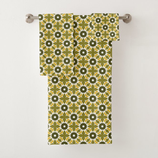 Yellow green 191 bath towel set (Insitu)