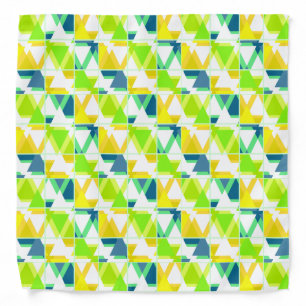 Yellow green abstract bandana