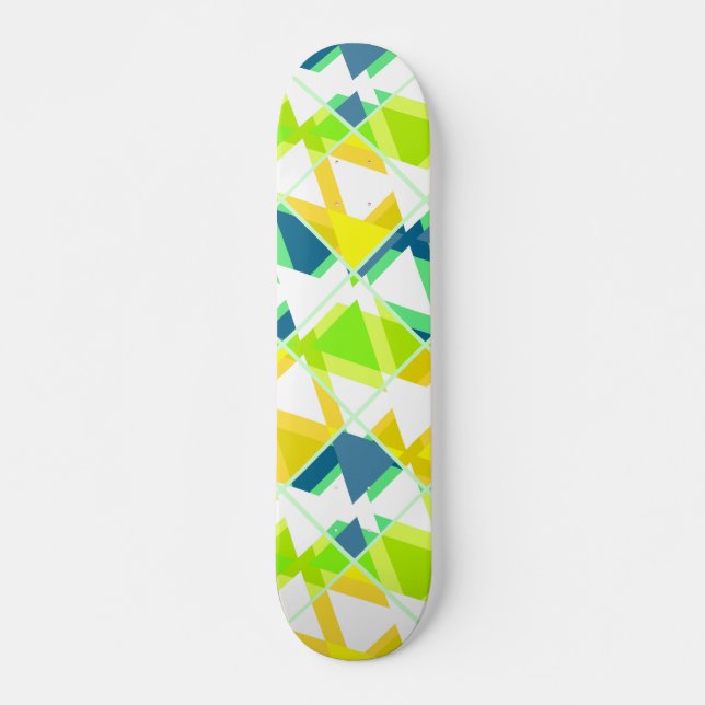 Yellow green abstract  skateboard (Front)