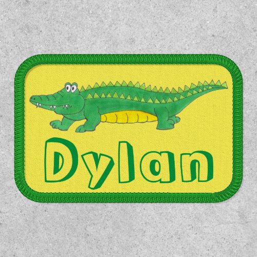 Yellow Green Alligator Crocodile Croc Gator Animal Patch