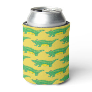 Yellow Green Alligator Crocodile Gator Croc Animal Can Cooler