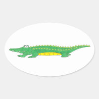 Yellow Green Alligator Crocodile Gator Croc Animal