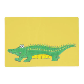 Yellow Green Alligator Crocodile Gator Croc Animal Placemat