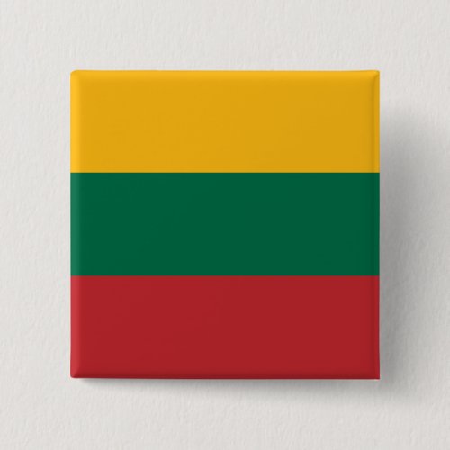 Yellow Green and Red Flag of Lithuania Button