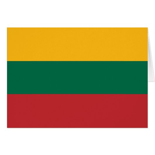 Yellow Green and Red Flag of Lithuania Cards (Front Horizontal)