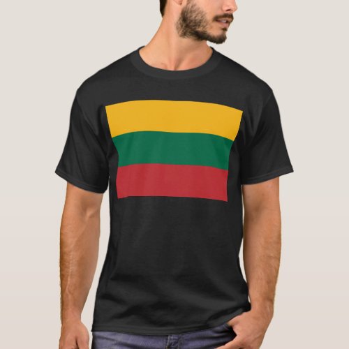 Yellow Green and Red Flag of Lithuania T_Shirt