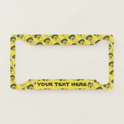 Yellow Green Avocado Fruit California Cali Healthy License Plate Frame