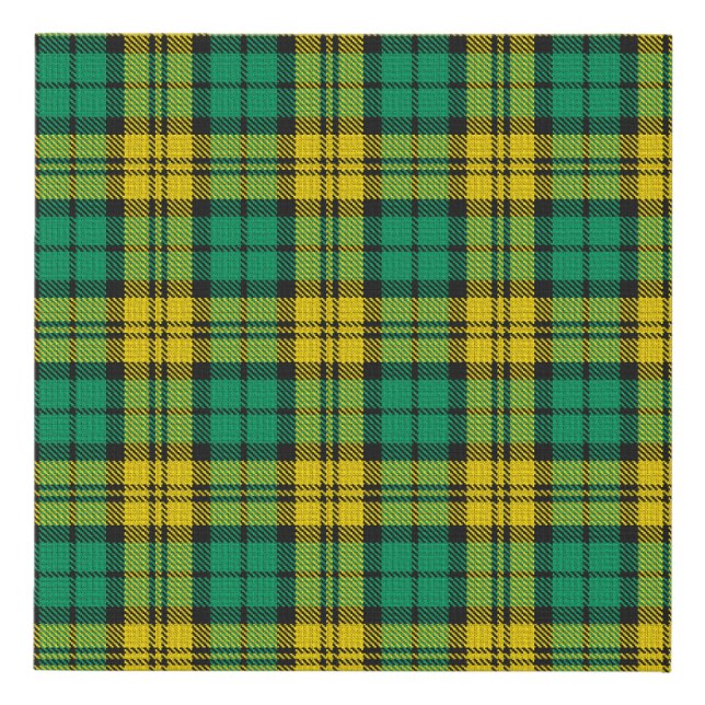 Yellow Green Blackwatch Campbell Tartan Plaid Faux Canvas Print (Front)