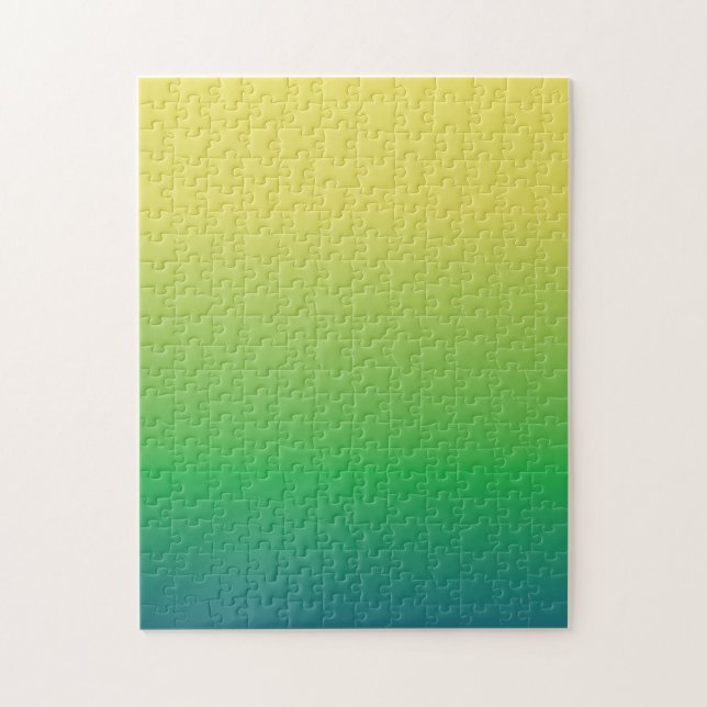 Yellow, Green, Blue Gradient Jigsaw Puzzle (Vertical)