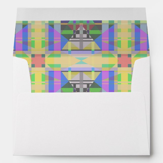 Yellow Green Blue Purple Geometric Envelope (Back (Bottom))