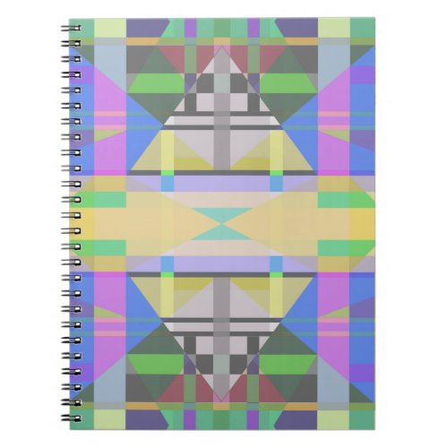 Yellow Green Blue Purple Geometric Notebook