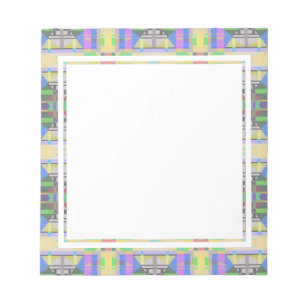 Yellow Green Blue Purple Geometric Notepad