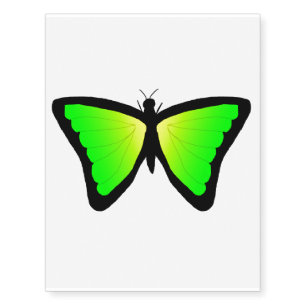 Yellow/Green butterfly Temporary Tattoos