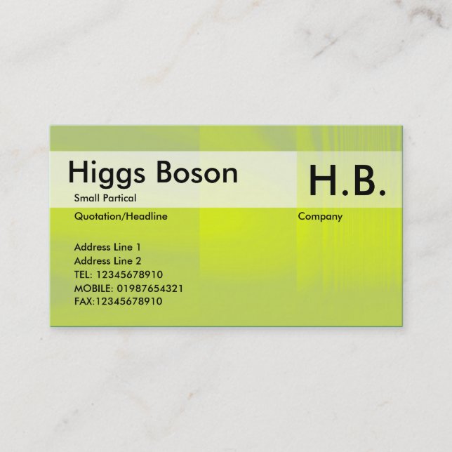 Yellow Green Candy Business Card (Front)