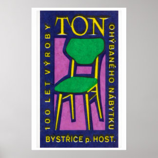 Yellow Green Chair - Matchbox Print - Czech Wall