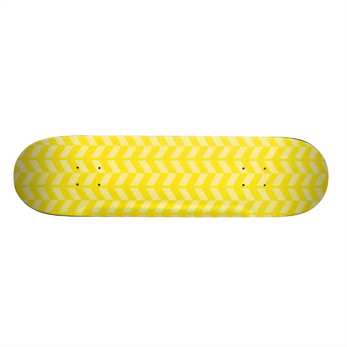 Yellow Green Chevron Girly Grunge Pattern Skate Boards