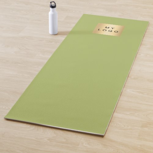 Yellow green company logo business studio yoga mat