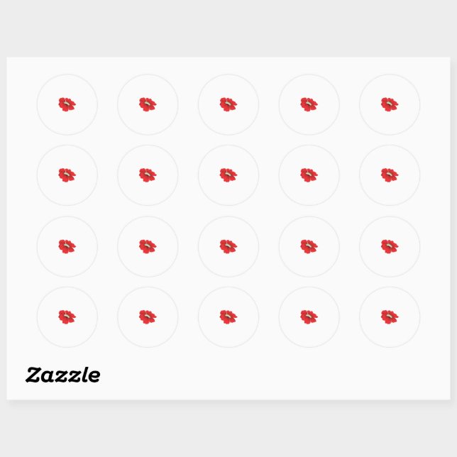Yellow-Green, Cornelll Red anthurium Desig Sticker (Sheet)