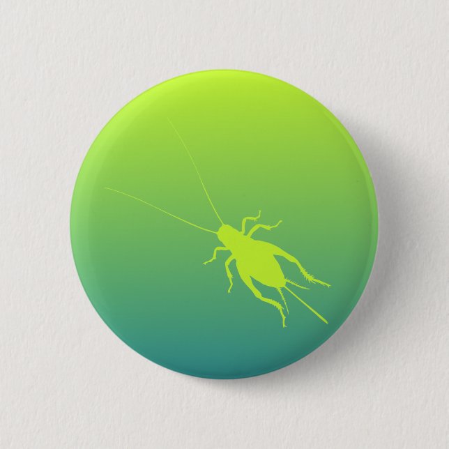 Yellow Green Cricket Button (Front)