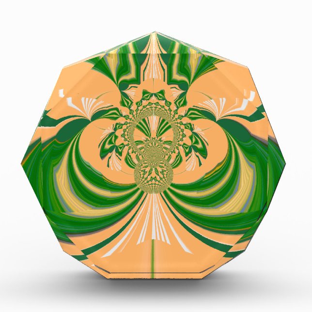 Yellow Green Design. Acrylic Award (Front)