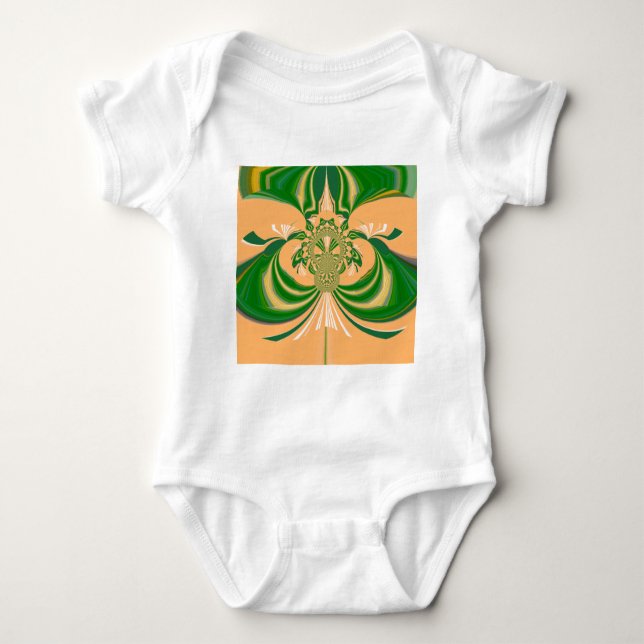 Yellow Green Design. Baby Bodysuit (Front)