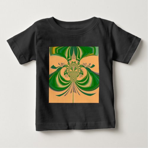 Yellow Green Design Baby T_Shirt