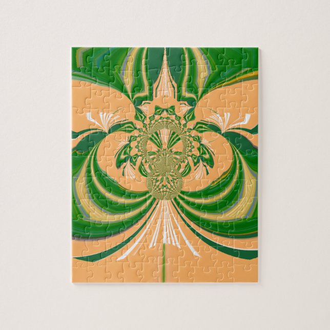 Yellow Green Design. Jigsaw Puzzle (Vertical)