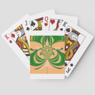 Yellow Green Design. Poker Cards
