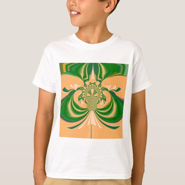 Yellow Green Design. T-Shirt (Front)
