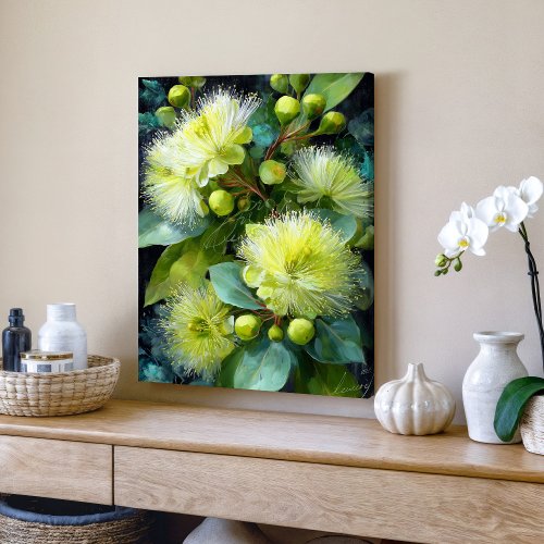 Yellow Green Flowering Gumnut Decoupage Tissue Paper