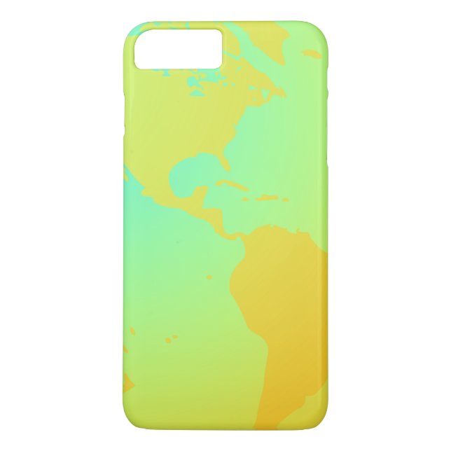 Yellow Green Gold Neon Globe Case-Mate iPhone Case (Back)